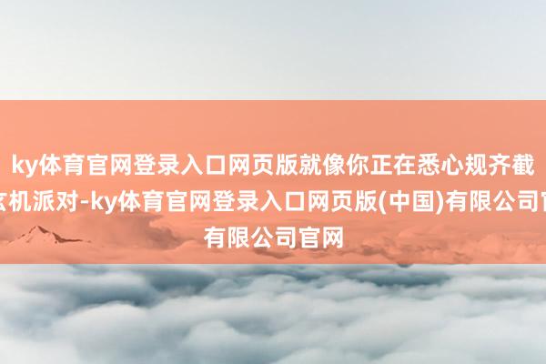 ky体育官网登录入口网页版就像你正在悉心规齐截场玄机派对-ky体育官网登录入口网页版(中国)有限公司官网